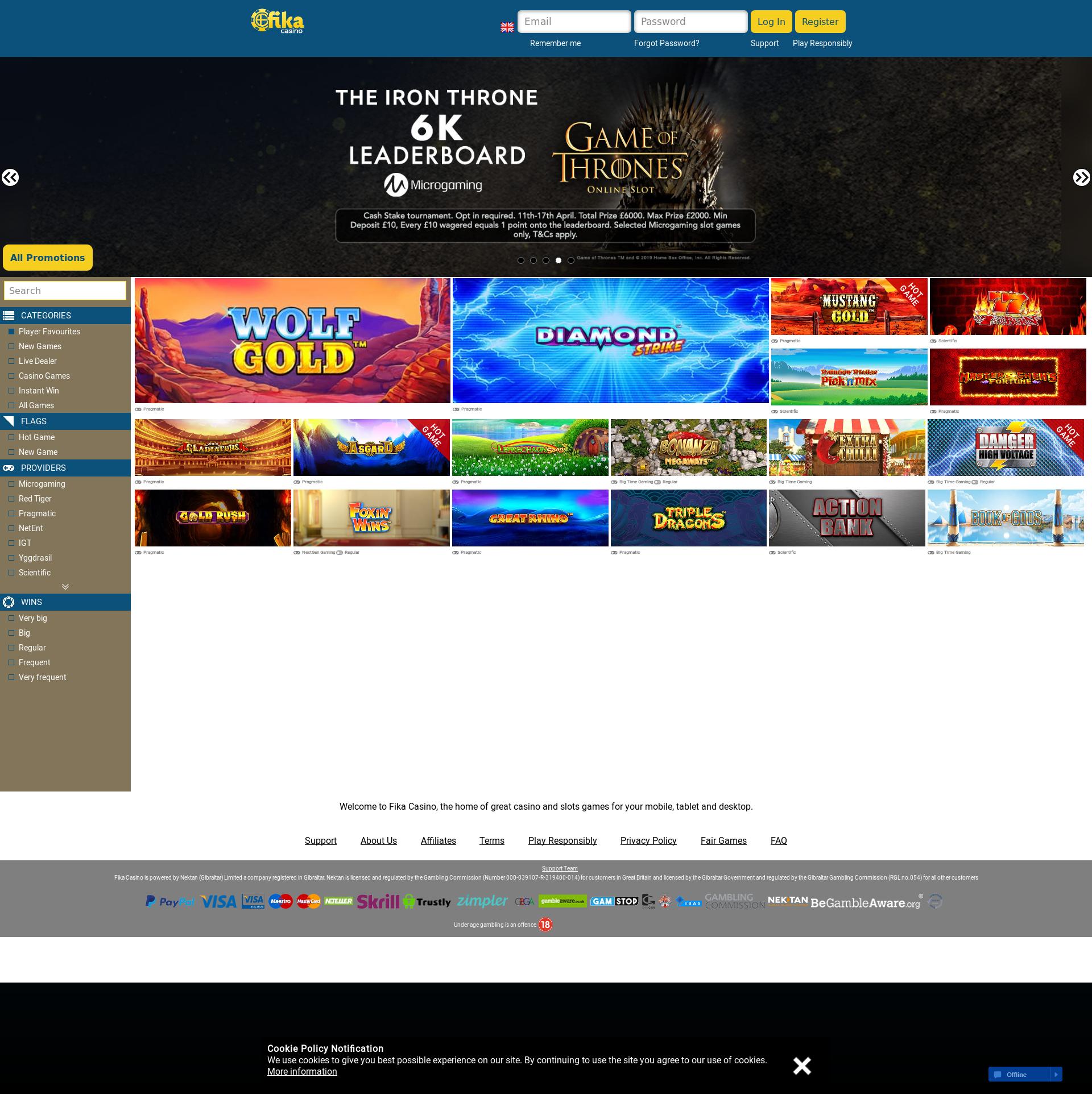 Fika Casino Main